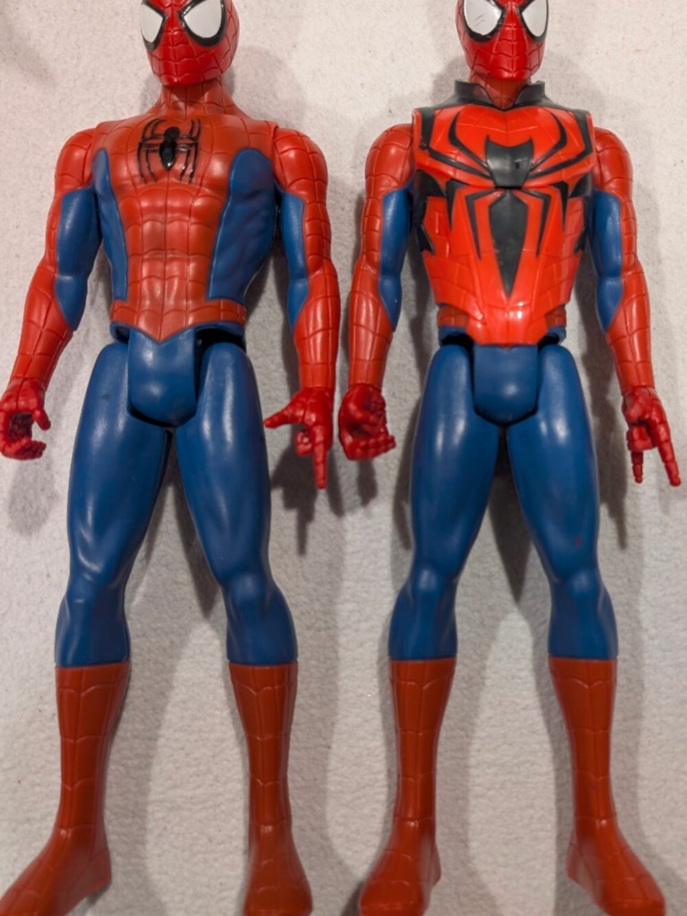 Spider-Man Action Figure Lot 2 Large Marvel Figures Y2K Gamer Room Decor EUC